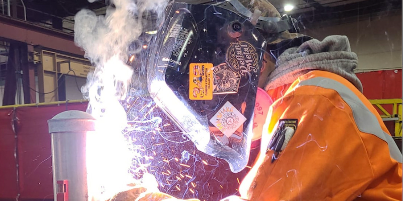 Tradesperson, female welder, women in the trades